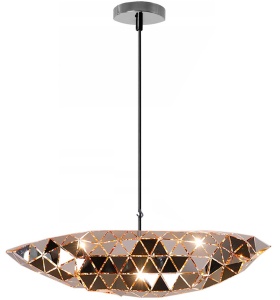 PENDUL MIRROR APP497-1CP, 80x15 cm, ROZ AURIU SI NEGRU, DIN METAL, STIL MODERN, TU