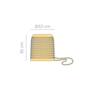 PENDUL SUSPENDAT POSITANO 35, CONFECTIONAT DIN FIBRE NATURALE, CU BATERIE IN&OUT - Img 4