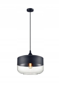 PENDUL ZENIT D BLACK APP021-1CP, 25x18/100 cm, NEGRU, DIN STICLA DE INALTA CALITATE, METAL SI PLASTIC, STIL MODERN, TU - Img 2