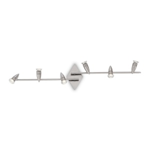 PLAFONIERA ALFA PL6 NICKEL STIL VINTAGE IDEAL LUX