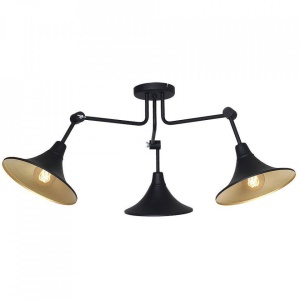 Plafoniera ANTIKA 771E_1, din metal, negru/auriu, stil Vintage, ALDEX