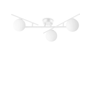 PLAFONIERA ATLAS PL3, ALB, DIN METAL, STIL MODERN