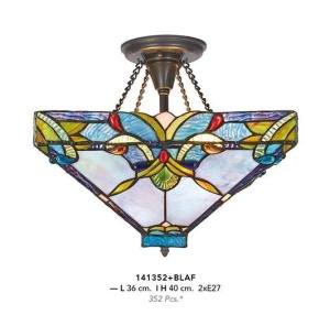 PLAFONIERA DEOSEBITA TIFFANY, COD 141352+BLAF, DIN METAL SI STICLA