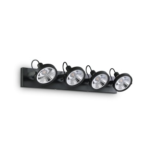 PLAFONIERA GLIM PL4, NEGRU, DIN METAL, STIL MODERN