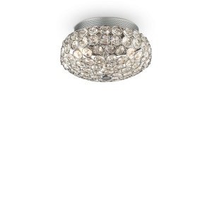 PLAFONIERA KING PL3, CROM, DIN CRISTAL, STIL MODERN