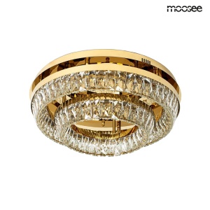 PLAFONIERA SAVOY 2 GOLD, CONFECTIONATA DI METAL SI STICLA, STIL MODERN - Img 2
