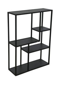 RAFT ORGANIZATOR, SLIM LINE 90CM, LEMN SI METAL, COD 44182