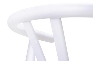 SCAUN ALB WISHBONE DIN LEMN CU FIBRE NATURALE STIL MODERN B2 - Img 3