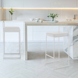 SCAUN BAR, DODO, 77CM, CADRUL DIN METAL SI PIELE ECO, STIL MODERN - Img 3