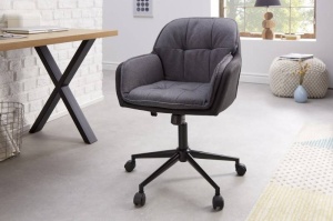 SCAUN BIROU, LOUNGER, COD 40864, DIN METAL SI GRI ANTRACIT, TELESCOPIC - Img 1