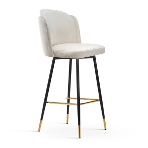 SCAUN DE BAR BEETLE 60, BEJ/AURIU/NEGRU, STIL MODERN