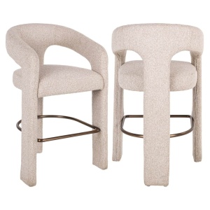 SCAUN DE BAR BELLE BISCOTTI BISCOTTI, S4653, CONFECTIONAT DIN 100% POLIESTER, PLACAJ, LEMN DE PIN, SPUMA D35, STIL MODERN