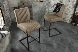 SCAUN DE BAR BIG ASTON TAUPE 39056 STIL INDUSTRIAL