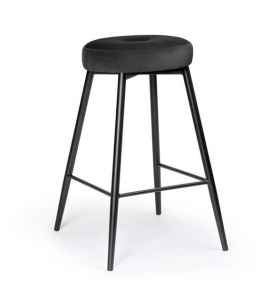 SCAUN DE BAR CONSU 60, NEGRU/NEGRU, STIL MODERN