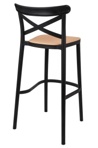 SCAUN DE BAR, COUNTRY BLACK DIN POLIPROPILENA DE CALITATE SUPERIOARA, KH