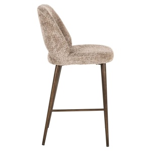 SCAUN DE BAR DELPHINE LOVELY NATURE, 213621, CONFECTIONAT DIN POLIESTER, METAL SI SPUMA, MARO/NEGRU, STIL MODERN - Img 2