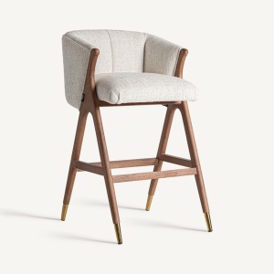 SCAUN DE BAR DOUZE 97CM, DIN METAL, LEMN SI TEXTIL, STIL MODERN, VICAL HOME