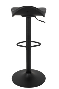 SCAUN DE BAR FLINT NEGRU, CONFECTIONAT DIN PLASTIC SI METAL, STIL MODERN - Img 3