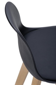SCAUN DE BAR NEGRU HOKER DENWER STIL MODERN B2 - Img 3