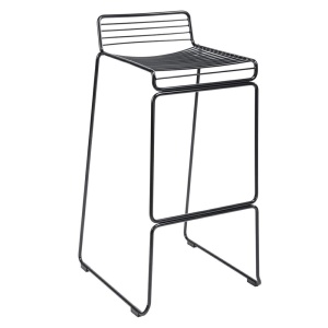 SCAUN DE BAR ROD SOFT, NEGRU, DIN METAL, STIL MODERN B2 - Img 2