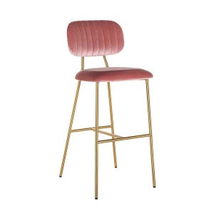 SCAUN DE BAR XENIA ROZ 79, CU TAPITERIE DIN CATIFEA, B2