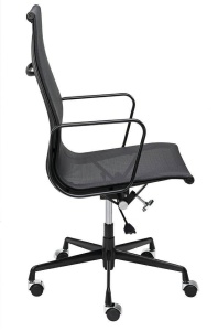 SCAUN DE BIROU AERON PREMIUM, NEGRU, MATERIAL TEXTIL/PLASA SI METAL, STIL MODERN - Img 2