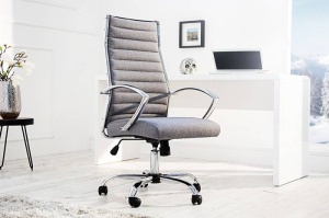 SCAUN DE BIROU, BIG DEAL 107/117CM, METAL SI TEXTIL GRI