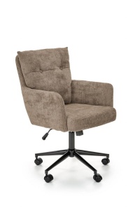 SCAUN DE BIROU FLORES, MARO/NEGRU, TAPITERIE DIN STOFA SI PICIOARE DIN METAL, STIL MODERN - Img 1