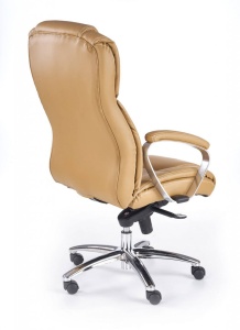 SCAUN DE BIROU FOSTER, MARO DESCHIS/CROM, TAPITERIE DIN PIELE NATURALA SI PICIOARE DIN METAL, STIL MODERN - Img 2