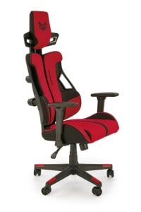 SCAUN DE BIROU NITRO 2, ROSU/NEGRU, TAPITERIE DIN SOFA SI PICIOARE DIN METAL, STIL MODERN - Img 1
