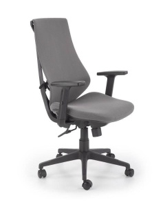 SCAUN DE BIROU RUBIO, GRI/NEGRU, TAPITERIE DIN STOFA SI PICIOARE DIN METAL, STIL MODERN - Img 1