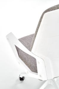 SCAUN DE BIROU SPIN 2, GRI/ALB, TAPITERIE DIN STOFA SI PICIOARE DIN METAL, STIL MODERN - Img 4