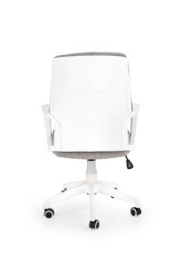 SCAUN DE BIROU SPIN 2, GRI/ALB, TAPITERIE DIN STOFA SI PICIOARE DIN METAL, STIL MODERN - Img 8