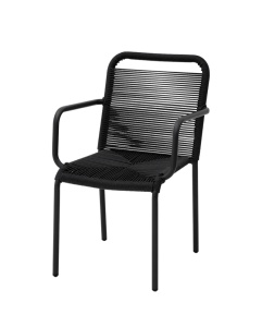 SCAUN DE TERASA MARCELLO TRP, REALIZAT DIN ALUMINIU SI TEHNORATAN, CULOARE ANTRACIT, PENTRU UZ COMERCIAL, ARTIM GROUP SELECTION