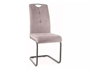 SCAUN DINING AXO, GRI 07/NEGRU MAT, TAPITERIE DIN STOFA SI PICIOARE DIN METAL, STIL MODERN, SIGNAL DIN METAL, STIL MODERN - Img 1