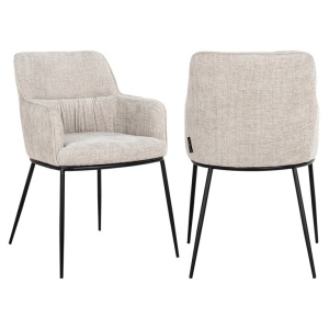 SCAUN DINING BELLA RENEGADE NATURAL 01, S4725, CONFECTIONAT DIN 100% POLIESTER SPUMA SI METAL, RICHMOND INTERIORS