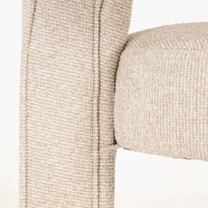 SCAUN DINING BELLE, REALIZAT DIN LEMN, FURNIR SI TEXTIL IGNIFUG, CULOARE CREM, DESIGN DEOSEBIT, RICHMOND INTERIORS - Img 10