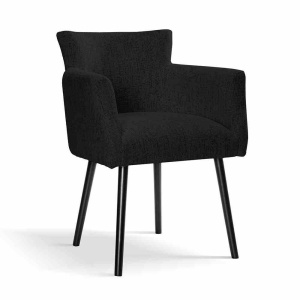 SCAUN DINING BRAGA, NEGRU, STIL CLASIC, ATR - Img 1