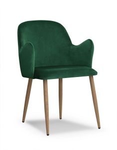 SCAUN DINING CAMEL VERDE/STEJAR TAPITERIE DIN CATIFEA STIL MODERN