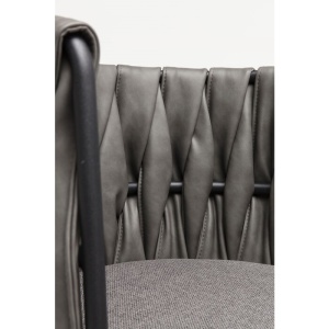 SCAUN DINING CHEERIO GRI, CU TAPITERIE DIN POLIESTER, STIL MODERN - Img 3