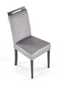 SCAUN DINING CLARION 2, GRI MONOLITH 85/NEGRU, CU TAPITERIE DIN STOFA FINA SI PICIOARE DIN LEMN MASIV, STIL CLASIC - Img 3