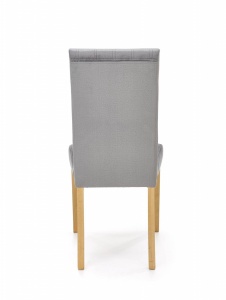 SCAUN DINING DIEGO 3, GRI MONOLITH 85/STEJAR, CU TAPITERIE DIN CATIFEA SI PICIOARE DIN LEMN MASIV, STIL CLASIC - Img 2