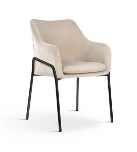 SCAUN DINING ENZO, BEJ/NEGRU, STIL MODERN