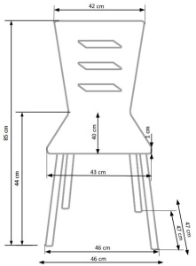 SCAUN DINING K355 NUC/NEGRU STIL MODERN HALMAR - Img 3