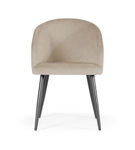 SCAUN DINING KORFU, BEJ/NEGRU, STIL MODERN - Img 2