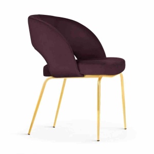 SCAUN DINING LIZBONA, BORDO/AURIU, STIL MODERN