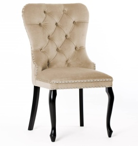SCAUN DINING MADAME LUDWIK, BEJ/NEGRU, STIL CLASIC