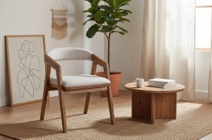 SCAUN DINING MAMMUT, LEMN DE SALCAM SI TEXTIL GRI DESCHIS, ARTIM GROUP SELECTION