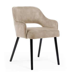 SCAUN DINING MERCY PLUS, BEJ/NEGRU, STIL MODERN