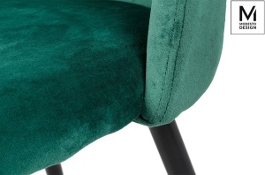 SCAUN DINING NICOLE, VERDE/NEGRU, TAPITERIE DIN CATIFEA SI PICIOARE DIN METAL, STIL MODERN B2 - Img 5